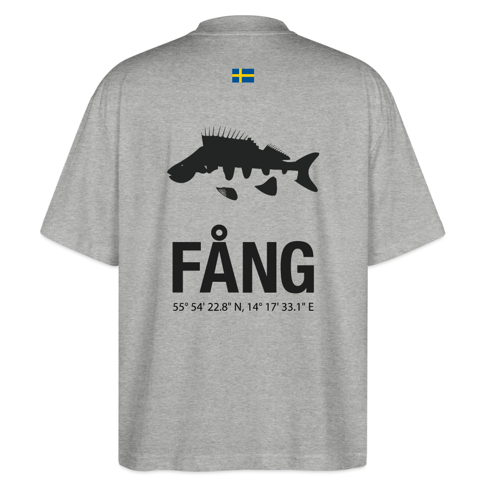 FÅNG Oversized Unisex Organic T-shirt - heather grey