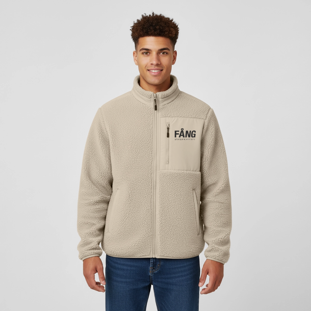 FÅNG  RELAXED FIT Unisex sherpa jacket - beige