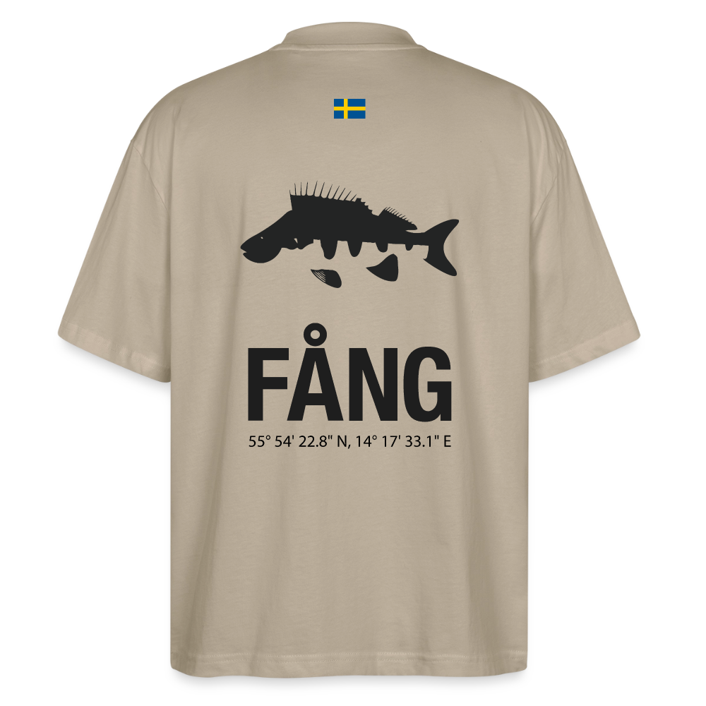 FÅNG Oversized Unisex Organic T-shirt - stone