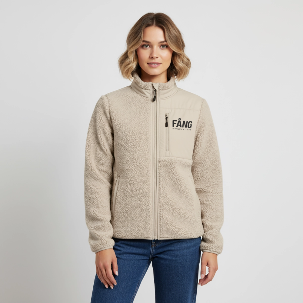 FÅNG  RELAXED FIT Unisex sherpa jacket - beige
