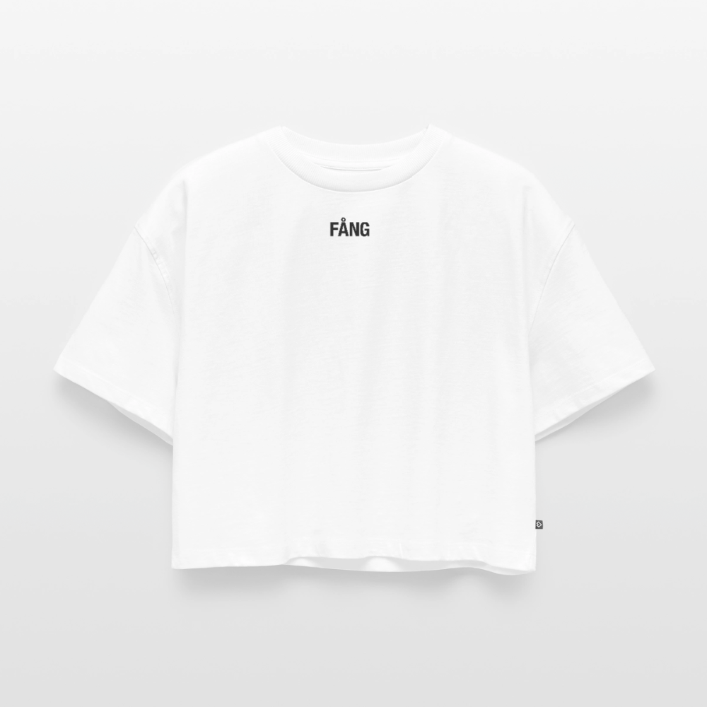 Women’s Premium Oversized Organic Cropped T-Shirt - white
